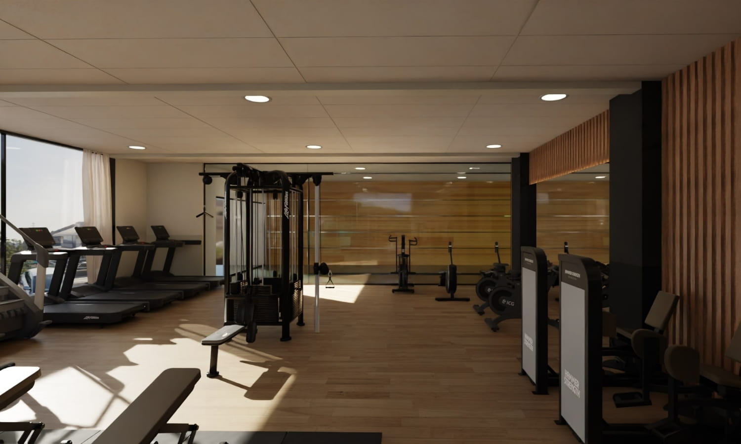 rutinas de calentamiento en el gimnasio de Vall Parc